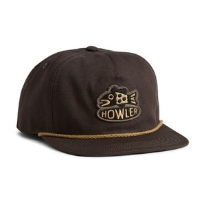 Howler Brothers Travelin' Fish Unstructured Snapback Hat in Antique Black